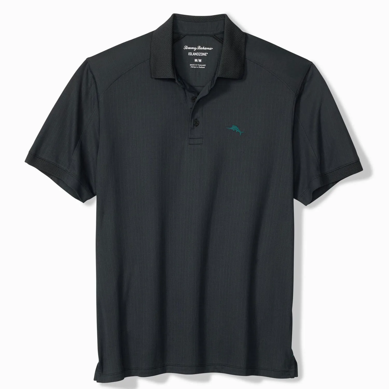 Tommy Bahama Men's IslandZone Tropic Driver Polo Shirt - Black Mens Tommy Bahama