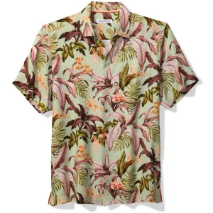 Tommy Bahama Men's Jaded Blooms Silk Camp Shirt - Misty Jade Mens Tommy Bahama