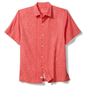 Tommy Bahama Men's Maui Border Silk Camp Shirt - Melon Berry Mens Tommy Bahama