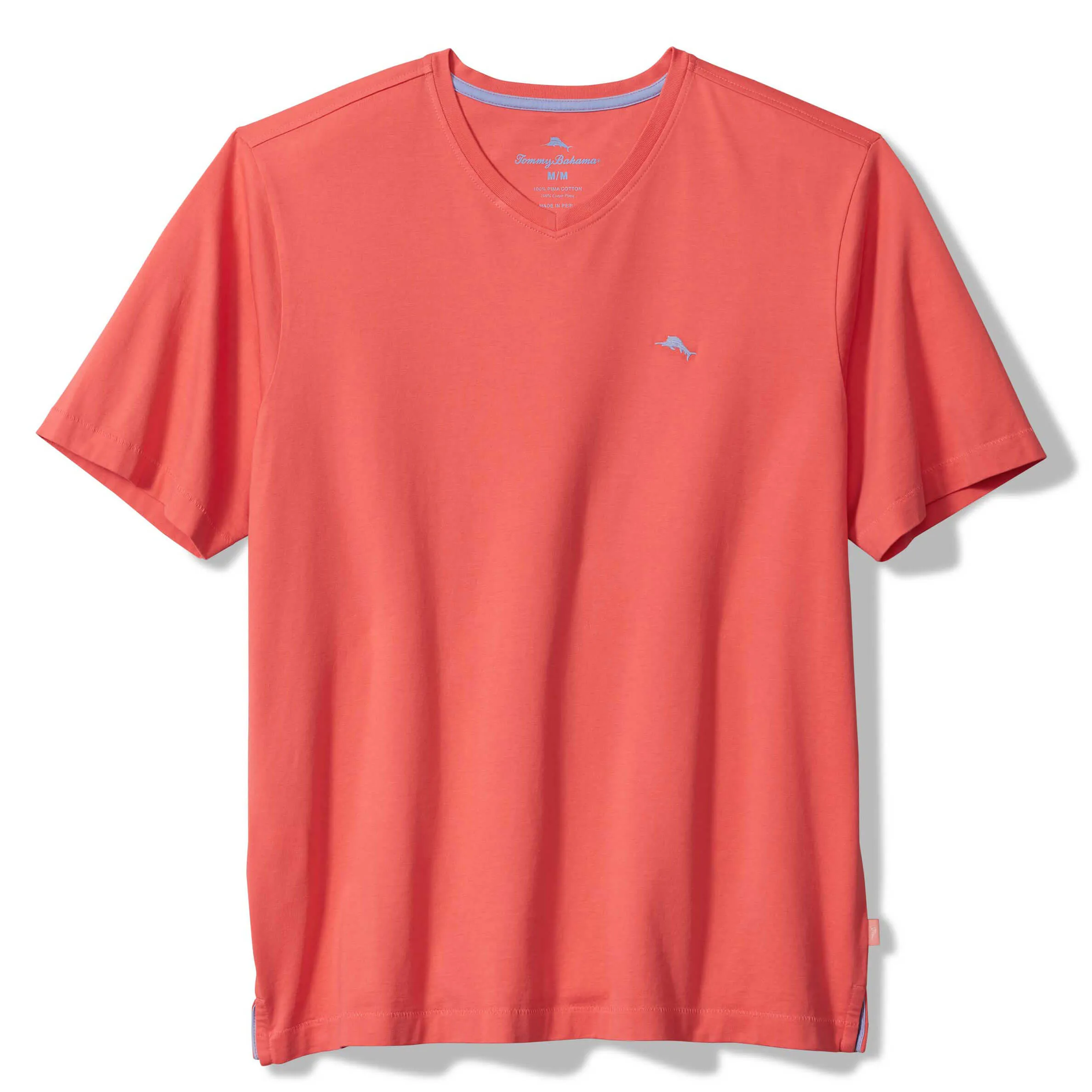 Tommy Bahama Men's New Bali Skyline V-Neck T-Shirt - Dubarry Coral Mens Tommy Bahama