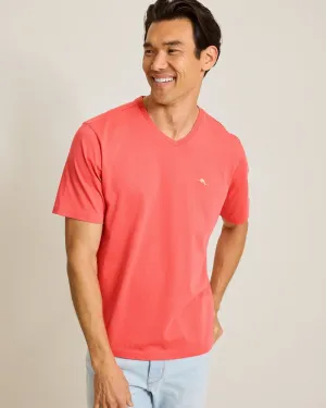 Tommy Bahama Men's New Bali Skyline V-Neck T-Shirt - Dubarry Coral Mens Tommy Bahama