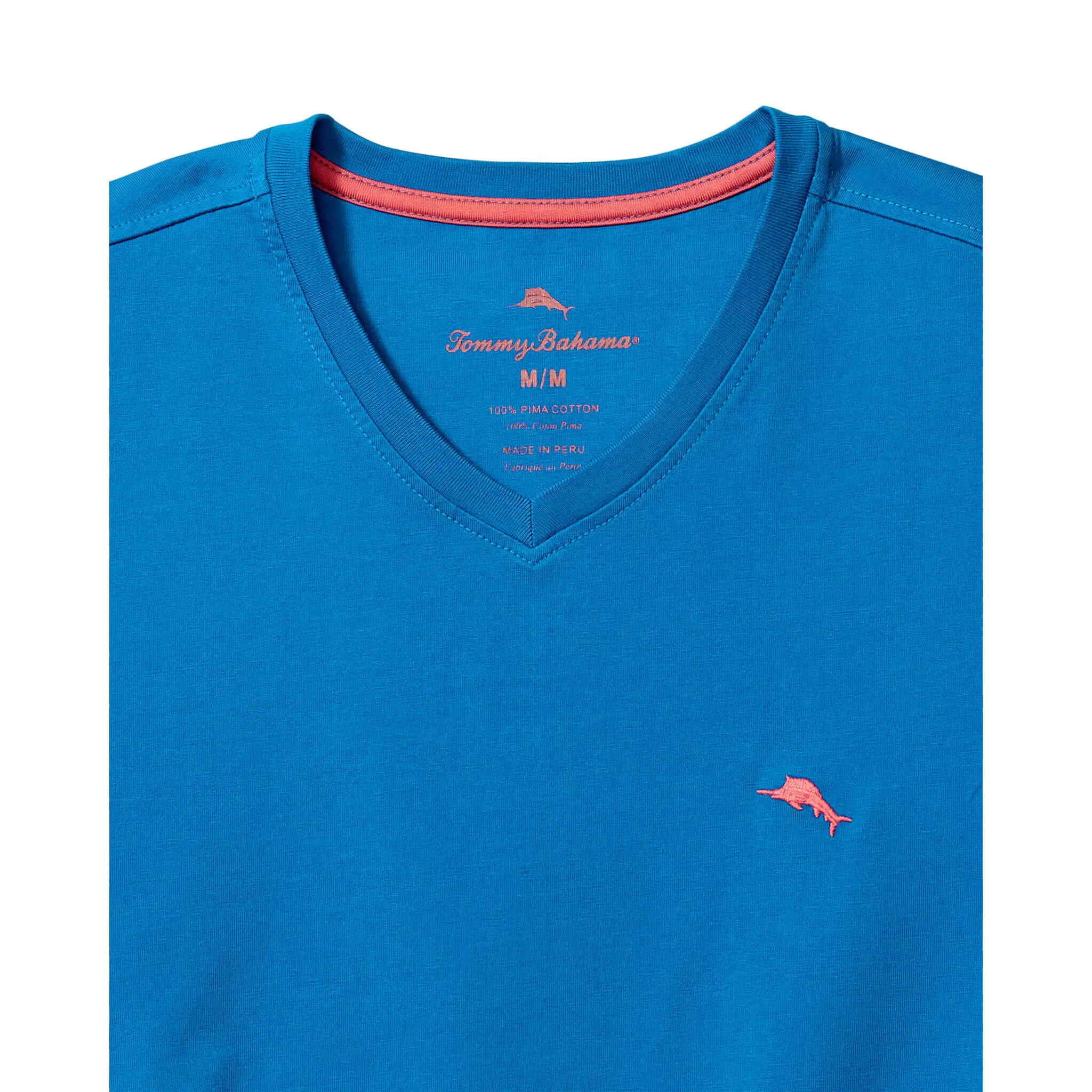 Tommy Bahama Men's New Bali Skyline V-Neck T-Shirt - Skydiver Blue Mens Tommy Bahama