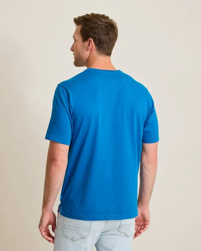 Tommy Bahama Men's New Bali Skyline V-Neck T-Shirt - Skydiver Blue Mens Tommy Bahama