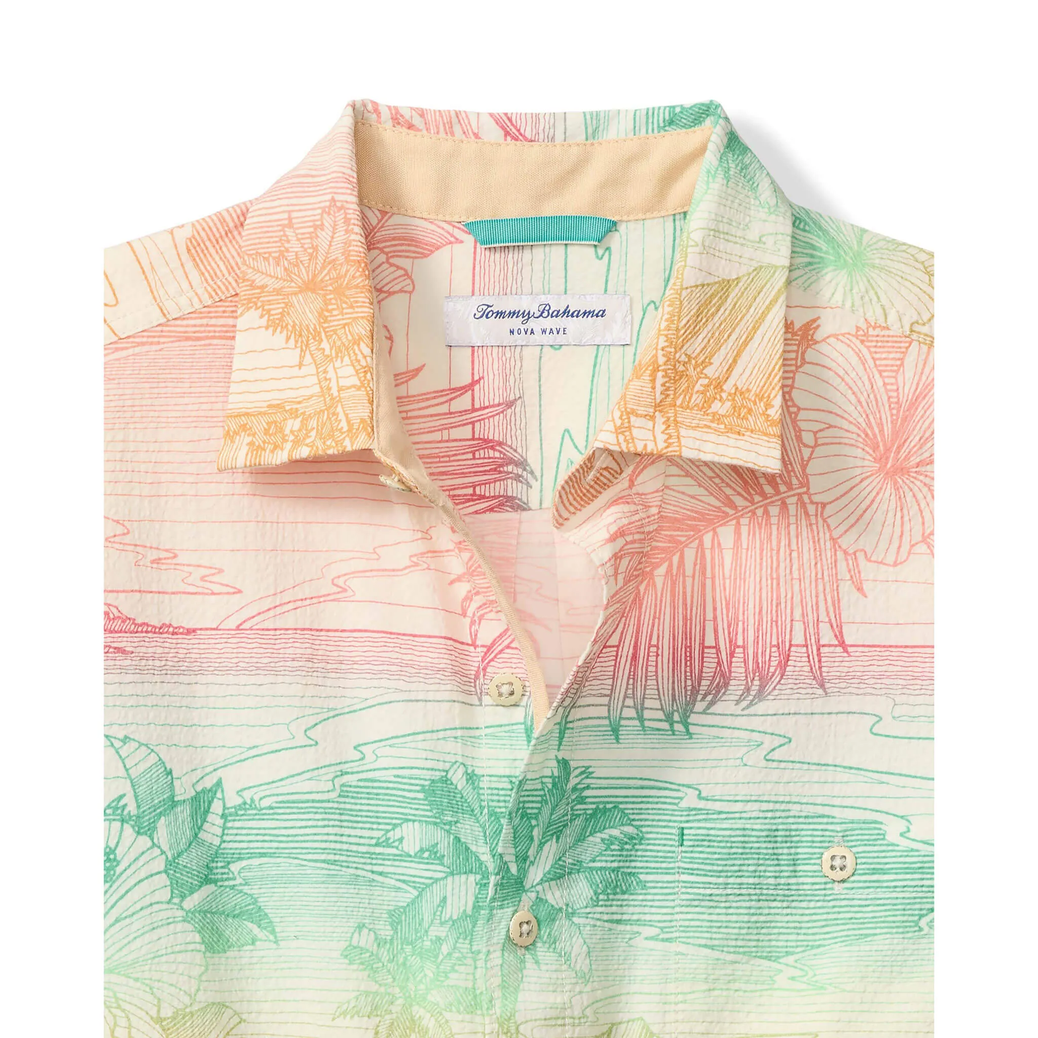 Tommy Bahama Men's Nova Wave Corsica Coast Camp Shirt - Marble Cream Tommy Bahama Clothing