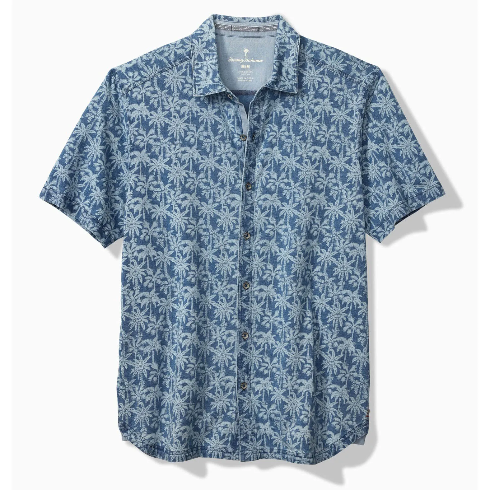 Tommy Bahama Men's Palm Grotto Camp Shirt - Faded Indigo Mens Tommy Bahama