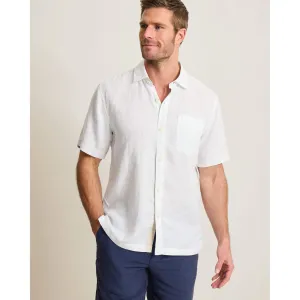 Tommy Bahama Men's Paradise Breezer Short Sleeve Linen Camp Shirt - White Mens Tommy Bahama