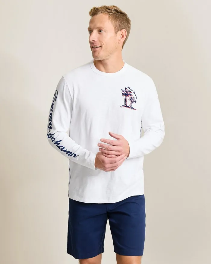 Tommy Bahama Men's Rific Time Lux Long Sleeve T-Shirt - White Mens Tommy Bahama