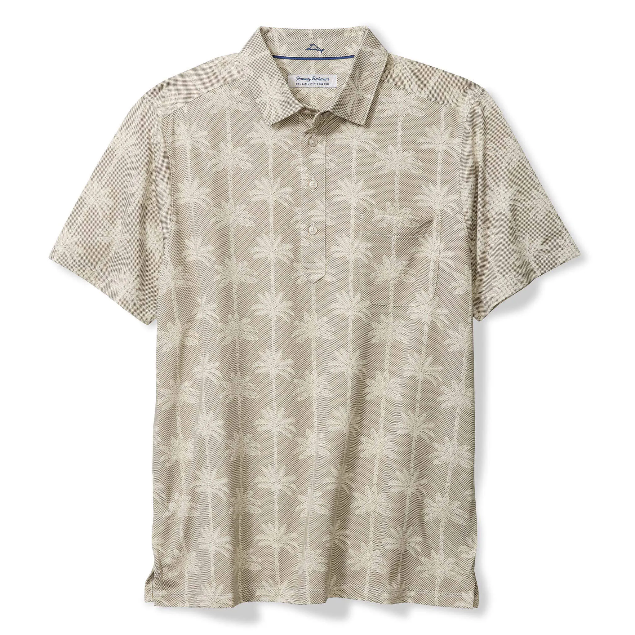 Tommy Bahama Men's San Lucio Palm Lane Polo Shirt - Chinchilla Tommy Bahama Clothing