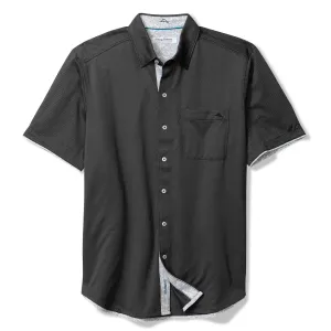 Tommy Bahama Men's San Lucio Tri Leaf Geo Happy Camp Shirt - Coal Mens Tommy Bahama
