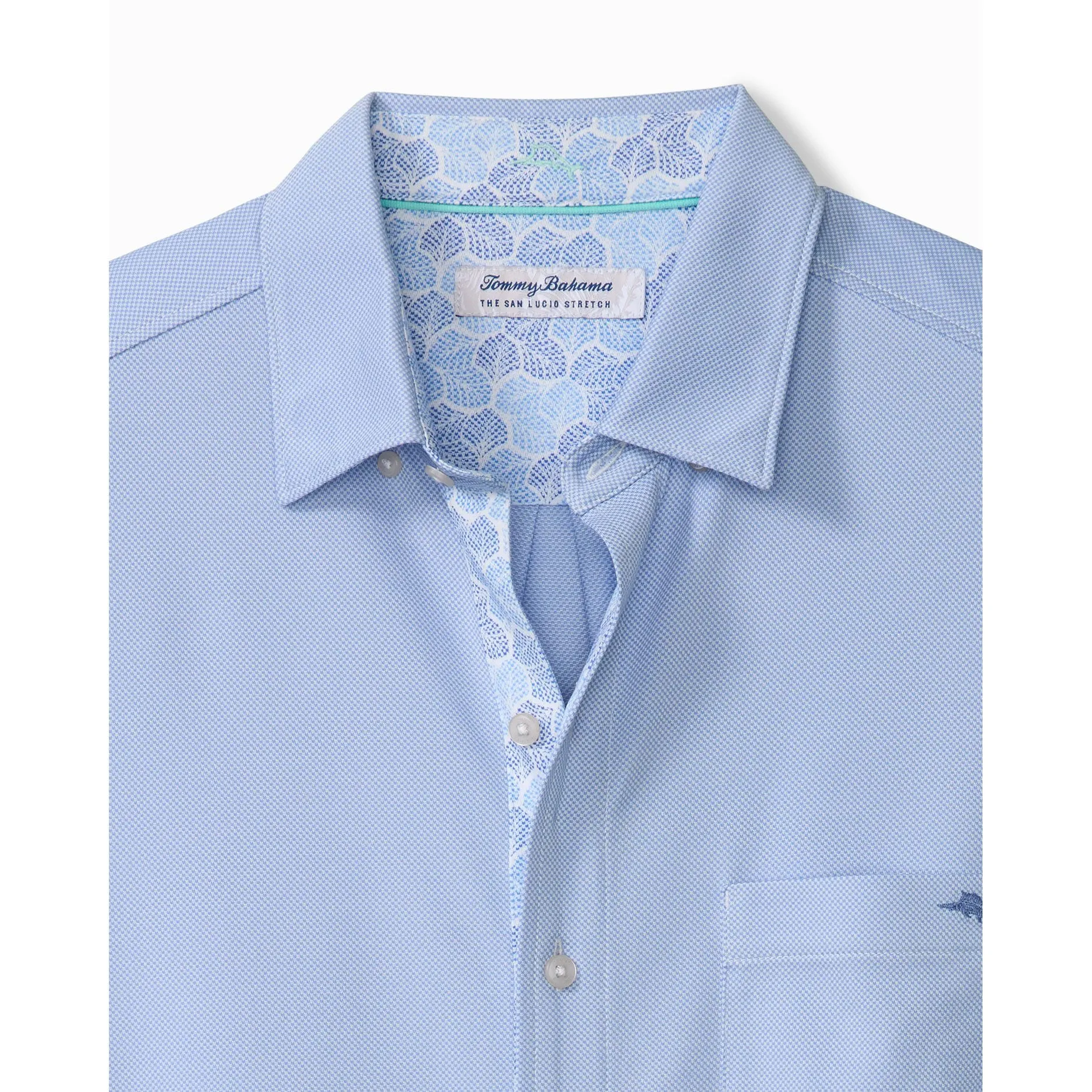 Tommy Bahama Men's San Lucio Tri Leaf Geo Happy Camp Shirt - Rip Tide Tommy Bahama Clothing