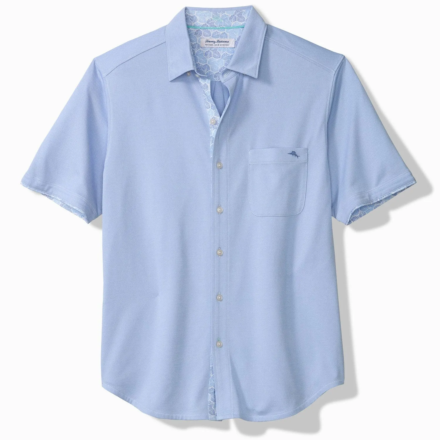 Tommy Bahama Men's San Lucio Tri Leaf Geo Happy Camp Shirt - Rip Tide Tommy Bahama Clothing