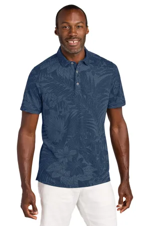 Tommy Bahama Mens Santiago Paradise Moisture Wicking Short Sleeve Polo Shirt - Blue Note