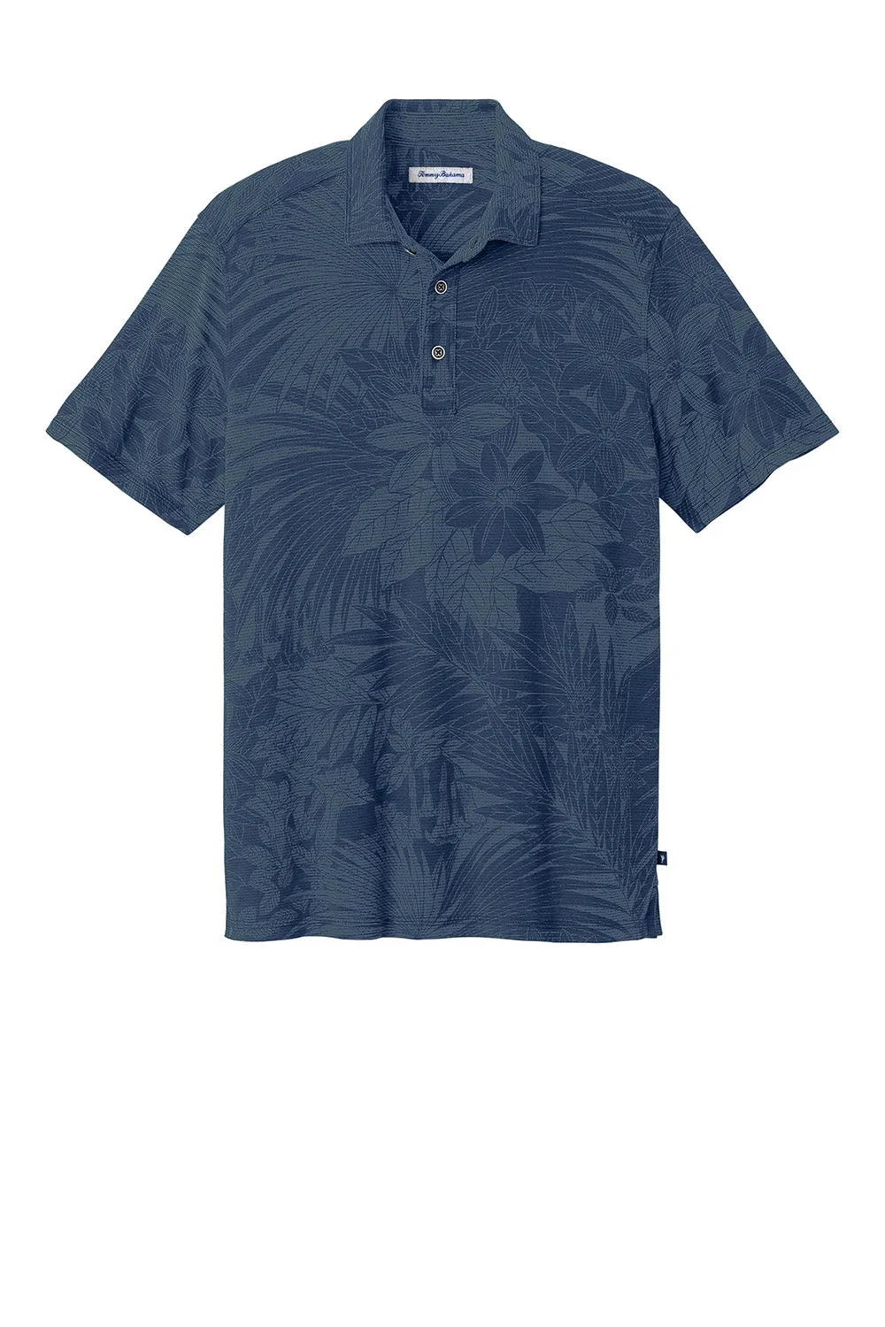 Tommy Bahama Mens Santiago Paradise Moisture Wicking Short Sleeve Polo Shirt - Blue Note