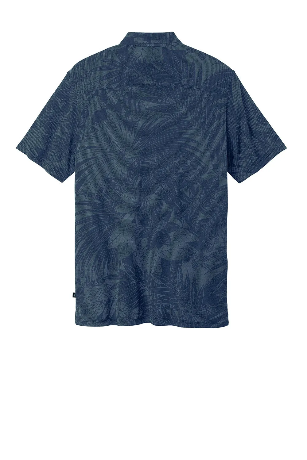 Tommy Bahama Mens Santiago Paradise Moisture Wicking Short Sleeve Polo Shirt - Blue Note