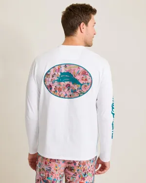 Tommy Bahama Men's Scenic To Believe It Lux Long Sleeve T-Shirt - White Mens Tommy Bahama