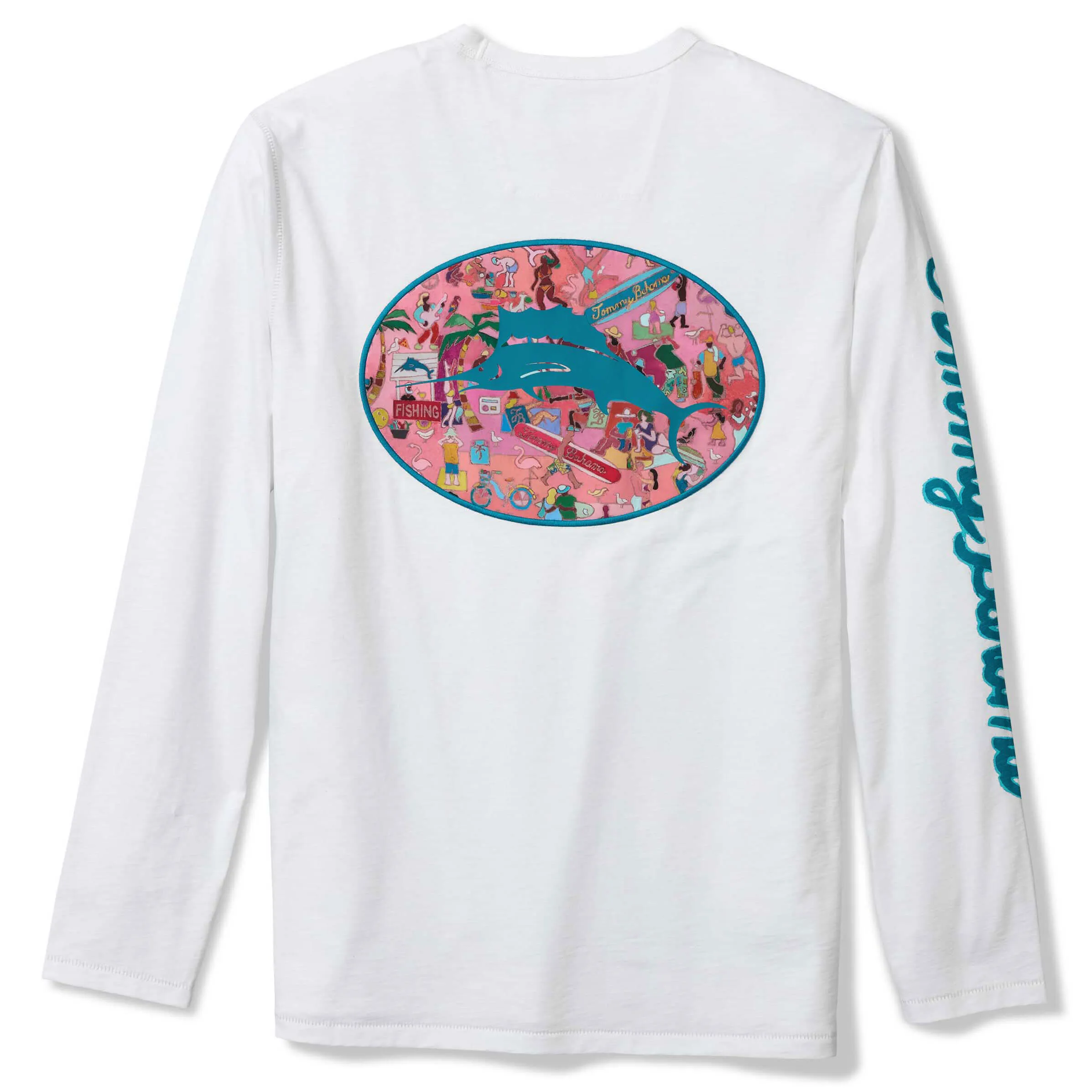 Tommy Bahama Men's Scenic To Believe It Lux Long Sleeve T-Shirt - White Mens Tommy Bahama