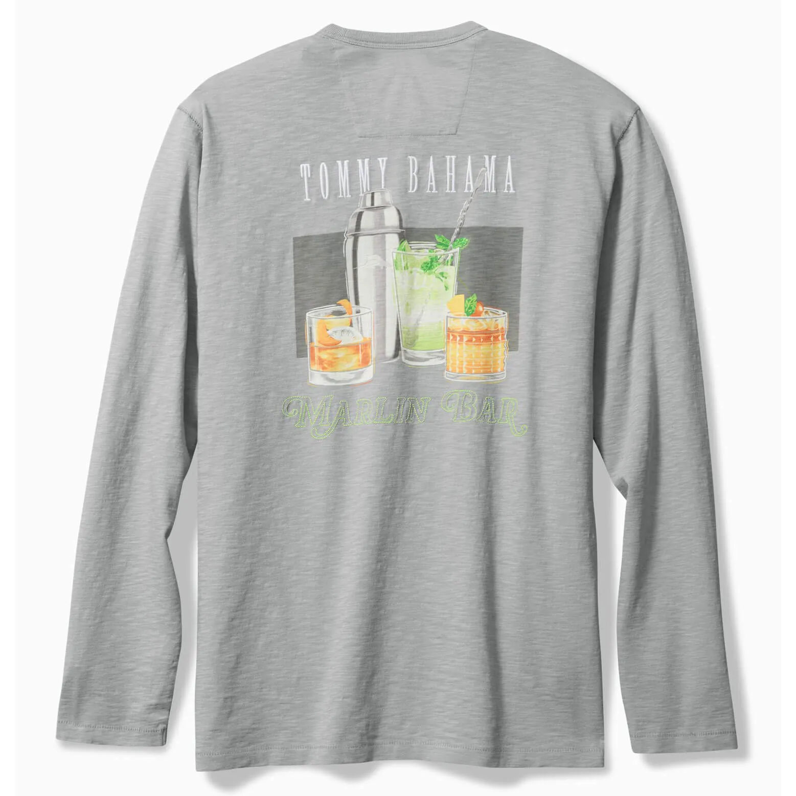 Tommy Bahama Men's Shake It Up Lux Long Sleeve T-Shirt - Ultimate Gray Tommy Bahama Clothing
