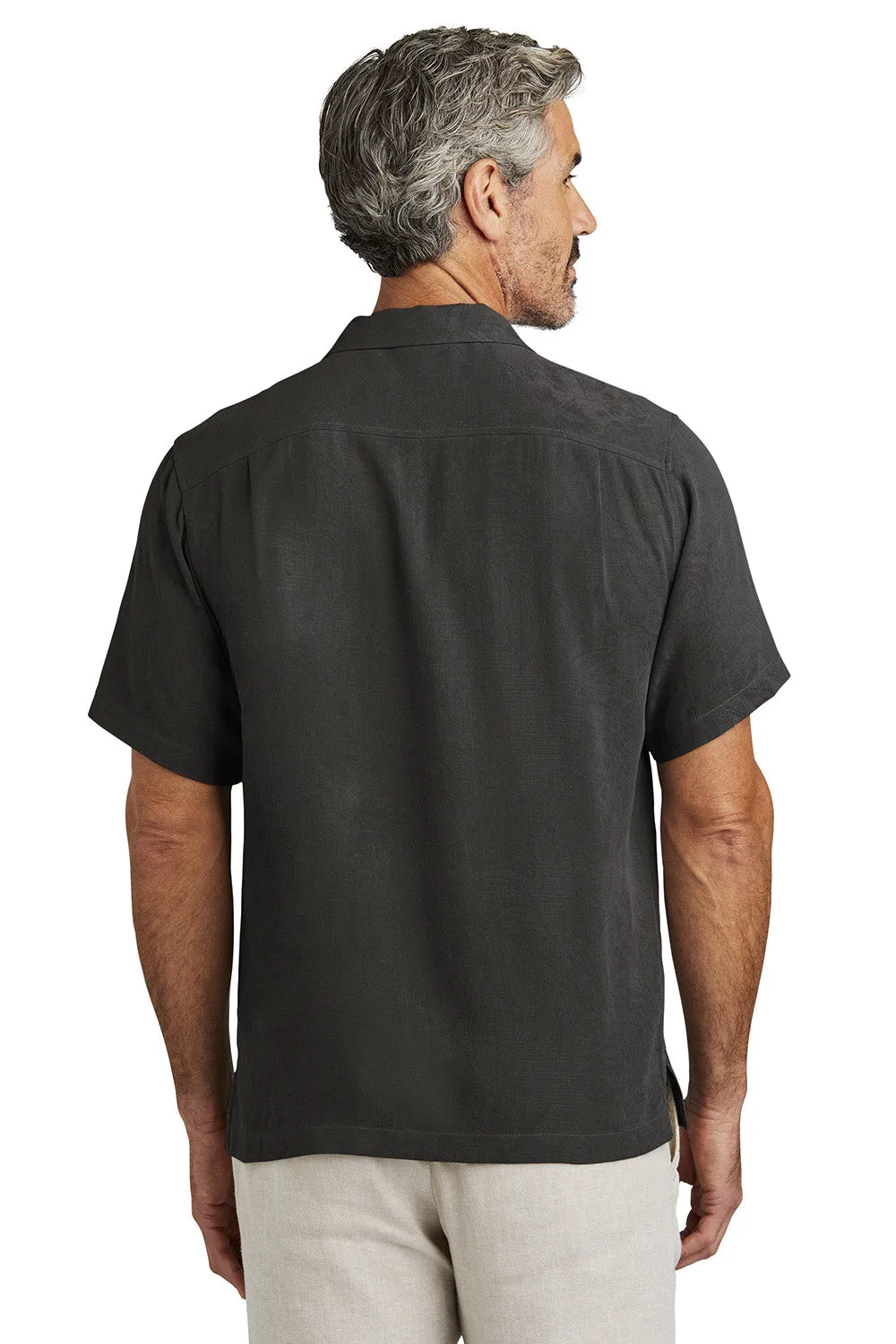 Tommy Bahama Mens Tropic Isles Short Sleeve Button Down Shirt - Black