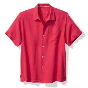 Tommy Bahama Men's Tropic Isles Silk Camp Shirt - Raspberry Wine Mens Tommy Bahama