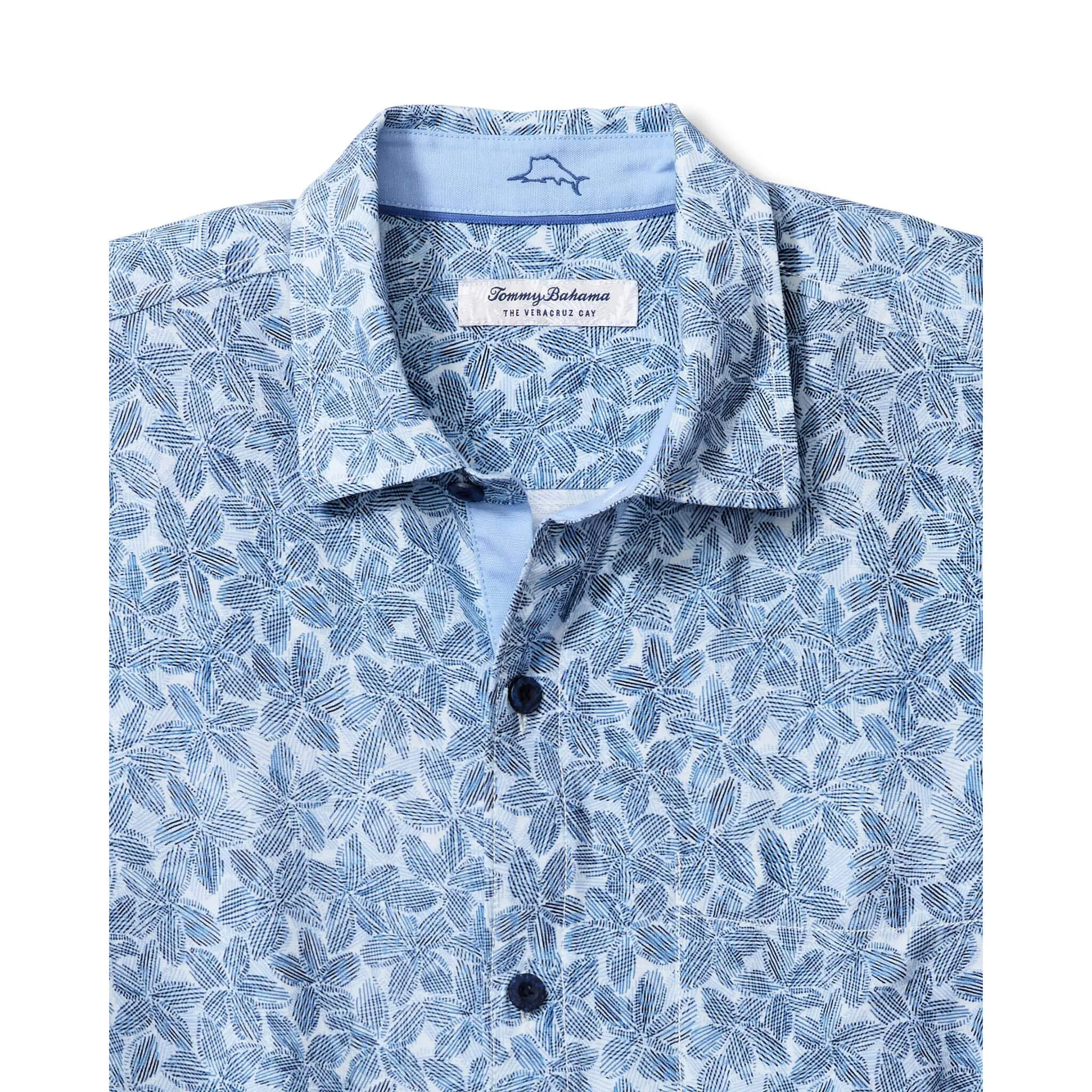 Tommy Bahama Men's Veracruz Cay Sand Dollar Camp Shirt - Cloud Nine Blue Mens Tommy Bahama