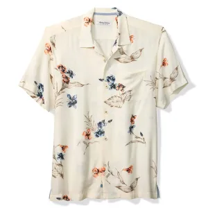 Tommy Bahama Men's Veracruz Cay Vintage Flora Camp Shirt - Vanilla Ice Mens Tommy Bahama