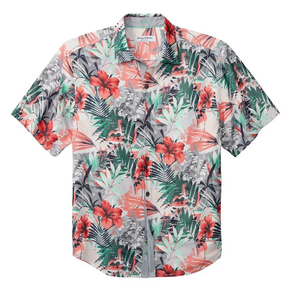 Tommy Bahama Mojito Bay Electric Blooms Camp Shirt - Summer Grey Tommy Bahama Clothing