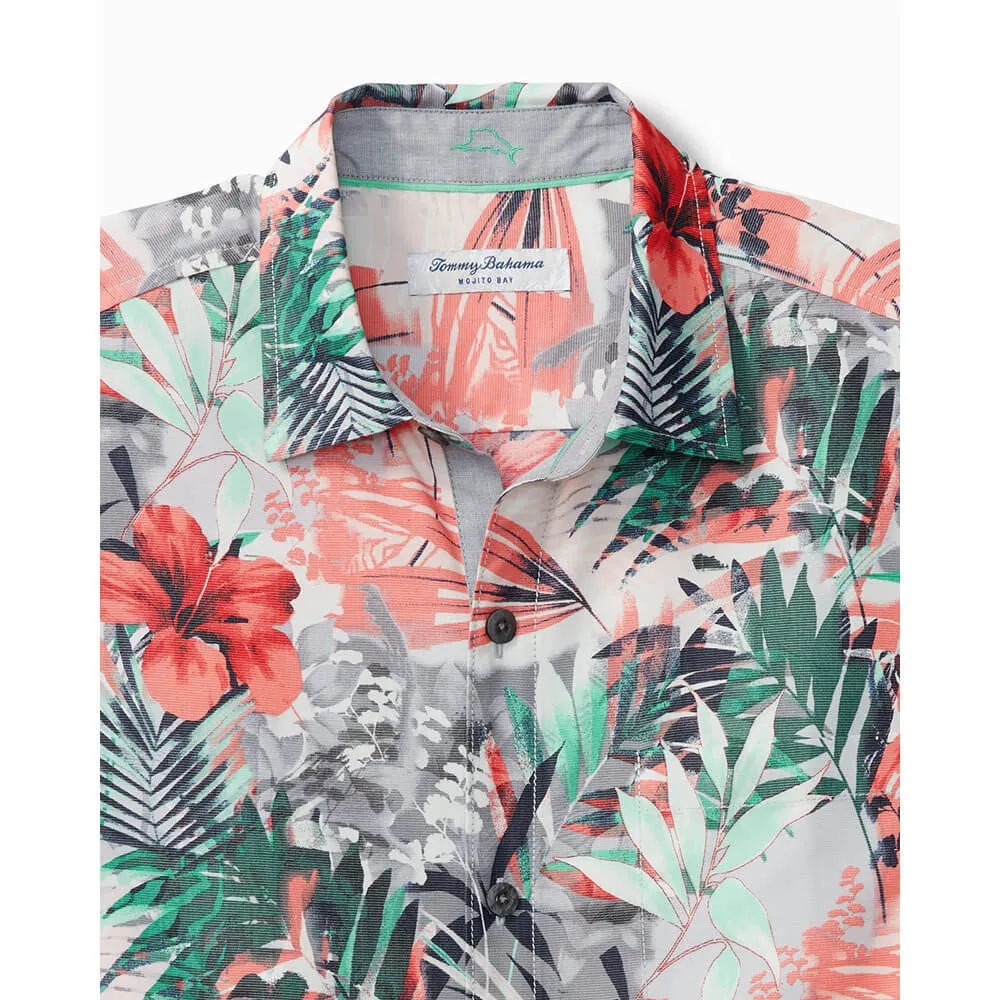 Tommy Bahama Mojito Bay Electric Blooms Camp Shirt - Summer Grey Tommy Bahama Clothing
