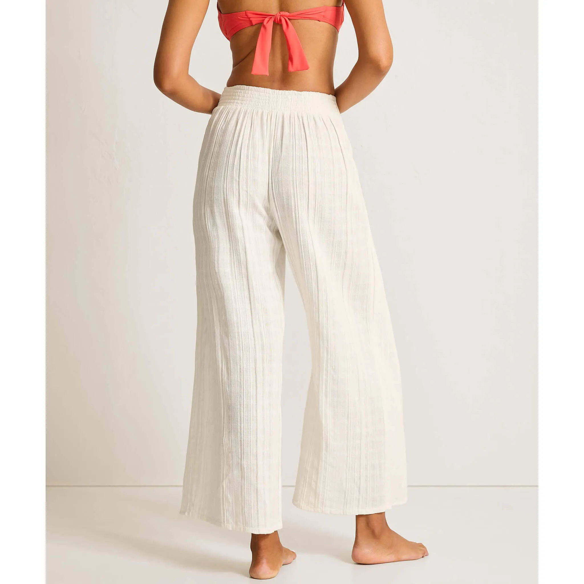 Tommy Bahama Mykonos Textured Sarong Pant Cover Up - Coconut Tommy Bahama Clothing