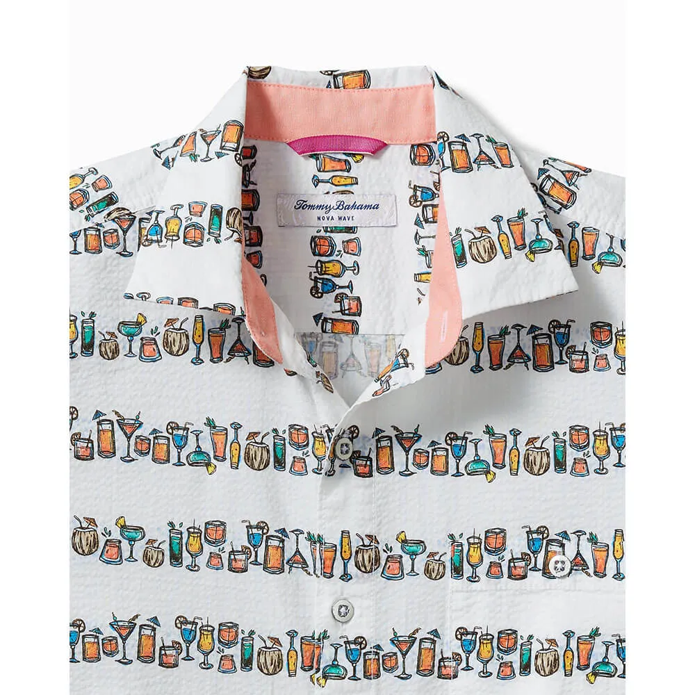 Tommy Bahama Nova Wave Down The Hatch Camp Shirt - White Mens Tommy Bahama