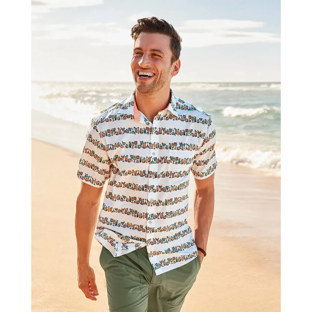 Tommy Bahama Nova Wave Down The Hatch Camp Shirt - White Mens Tommy Bahama