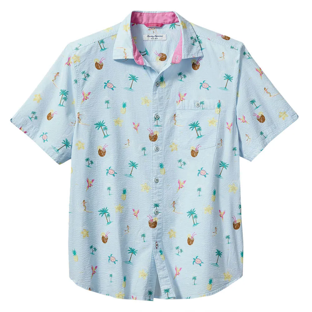 Tommy Bahama Nova Wave Surfs Up Camp Shirt - Dew Drop Tommy Bahama Clothing