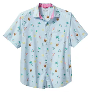 Tommy Bahama Nova Wave Surfs Up Camp Shirt - Dew Drop Tommy Bahama Clothing