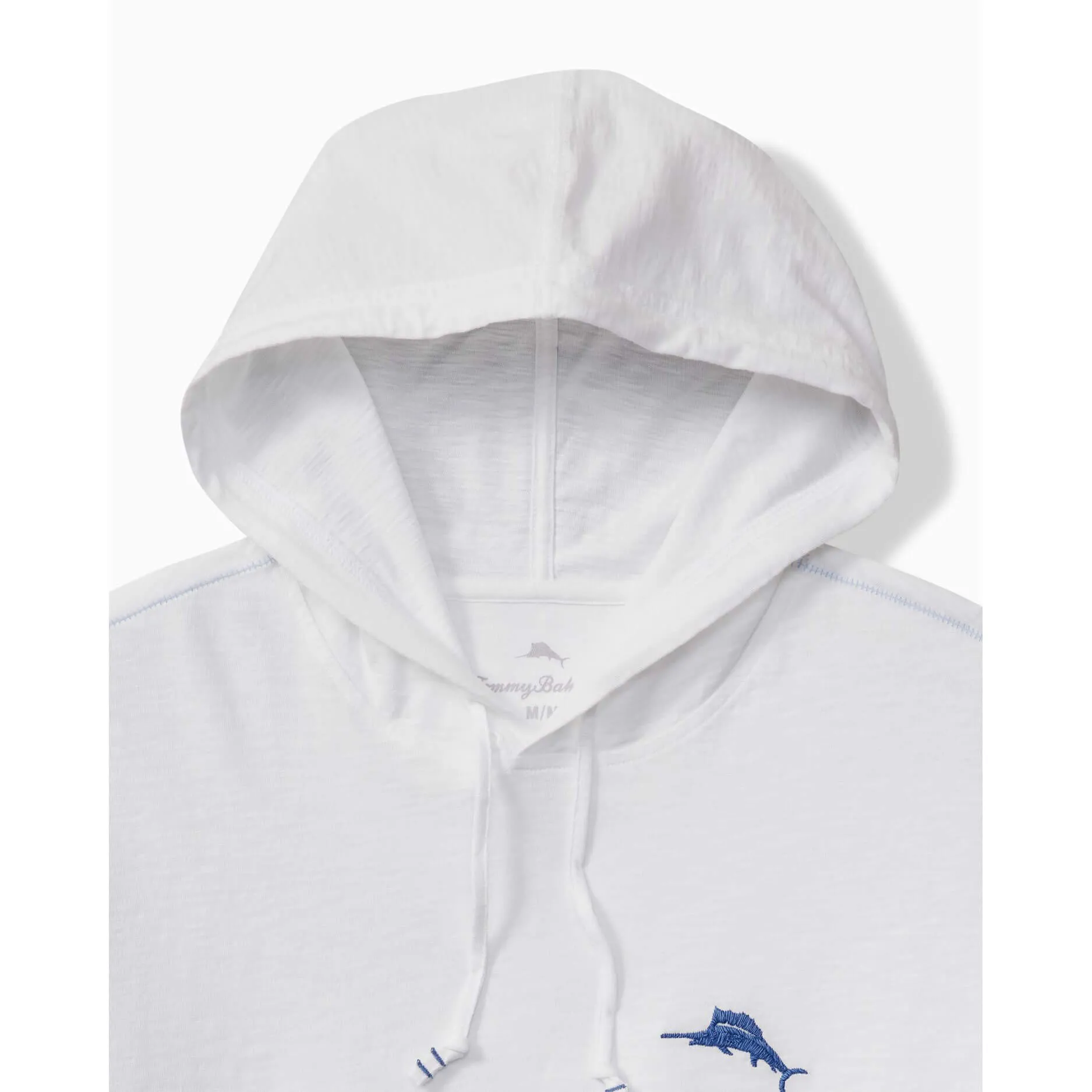 Tommy Bahama Palm Break Lux Hoodie Long Sleeve T-Shirt - White Mens Tommy Bahama