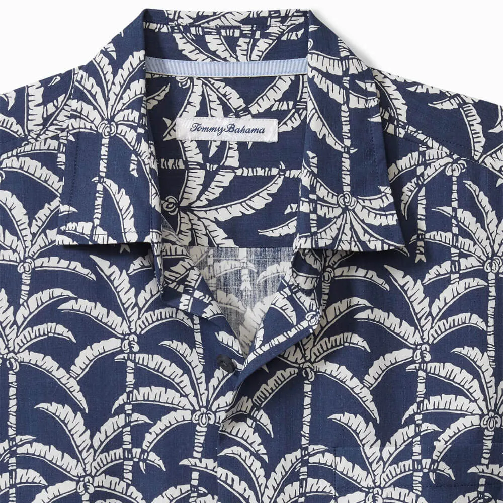 Tommy Bahama Palm Party Camp Shirt - Bering Blue Mens Tommy Bahama