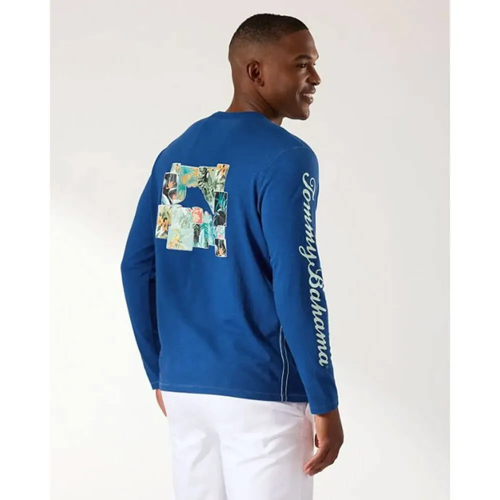 Tommy Bahama Patchwork In Paradise T-Shirt - Dark Blue Muse Mens Tommy Bahama