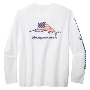 Tommy Bahama Patriotic Billboard Lux Long Sleeve T-Shirt - White Tommy Bahama Clothing
