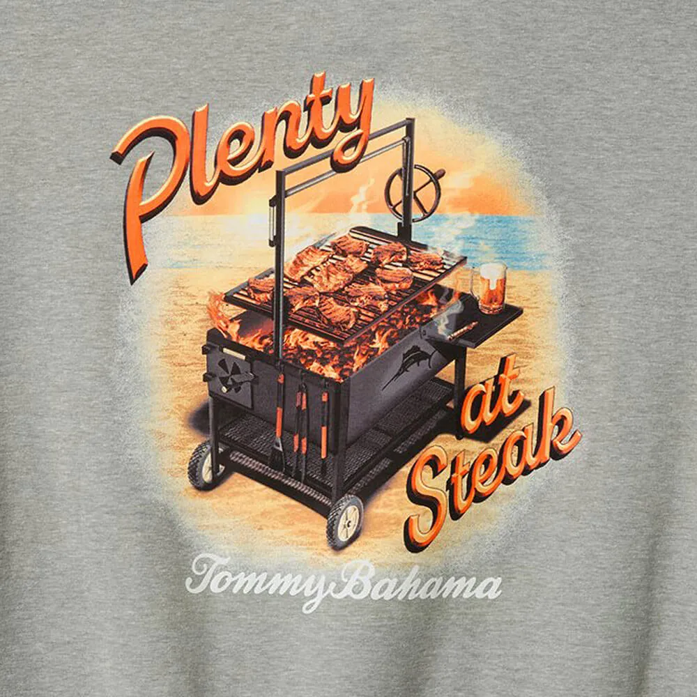 Tommy Bahama Plenty At Steak T-Shirt - Grey Heather Mens Tommy Bahama