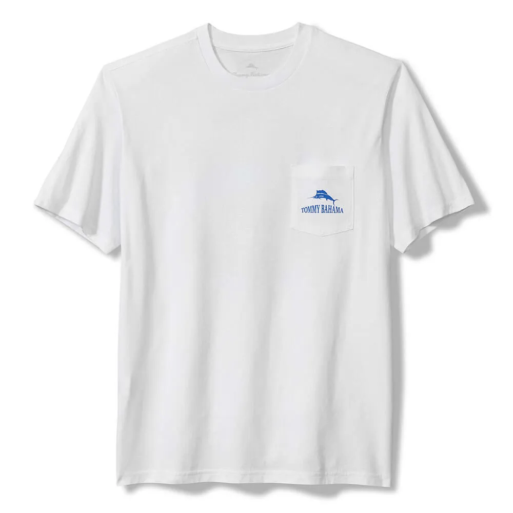 Tommy Bahama Primetime Match Up Pocket Tee T-Shirt - White Mens Tommy Bahama