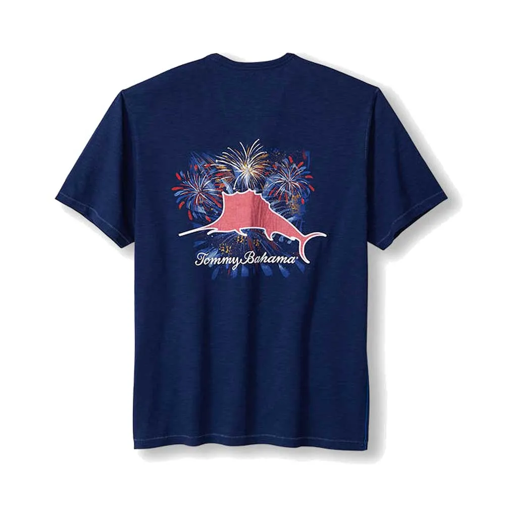 Tommy Bahama Red White And Marlin Lux T-Shirt - Island Navy Tommy Bahama Clothing