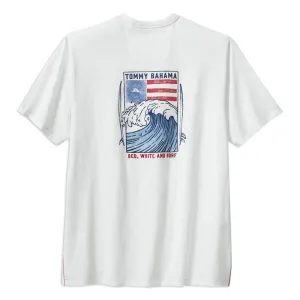 Tommy Bahama Red White Surf Lux Tee T-Shirt - White Tommy Bahama Clothing