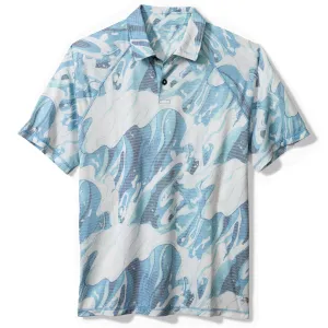 Tommy Bahama Rising Tides Polo Shirt - Banff Blue Tommy Bahama Clothing