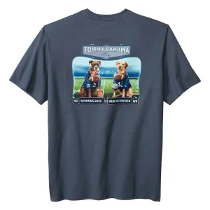 Tommy Bahama Rumming Back Wine Retriever T-Shirt - Navy Heather Mens Tommy Bahama