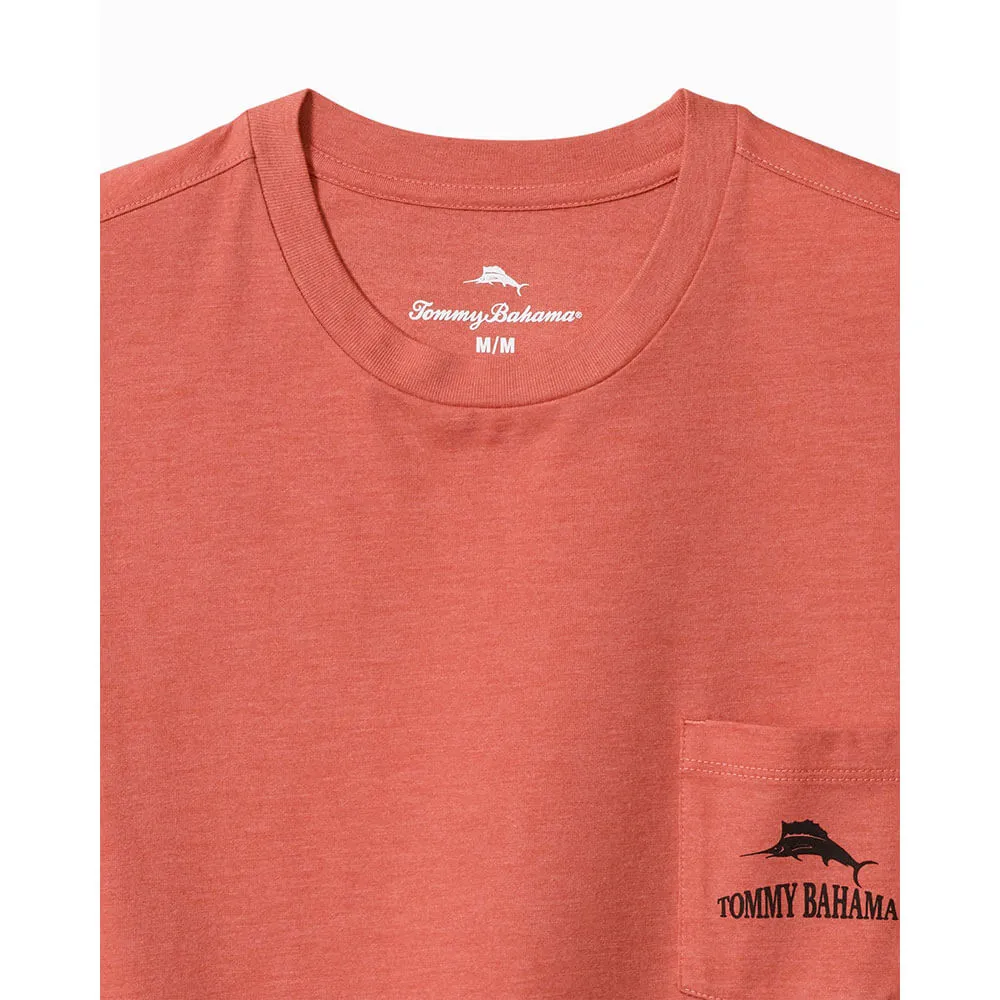 Tommy Bahama Sandsquatch Pocket T-Shirt - Red Ginger Heather Mens Tommy Bahama