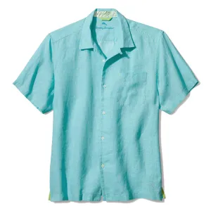 Tommy Bahama Sea Glass Linen Short Sleeve Camp Shirt - Lawn Chair Mens Tommy Bahama