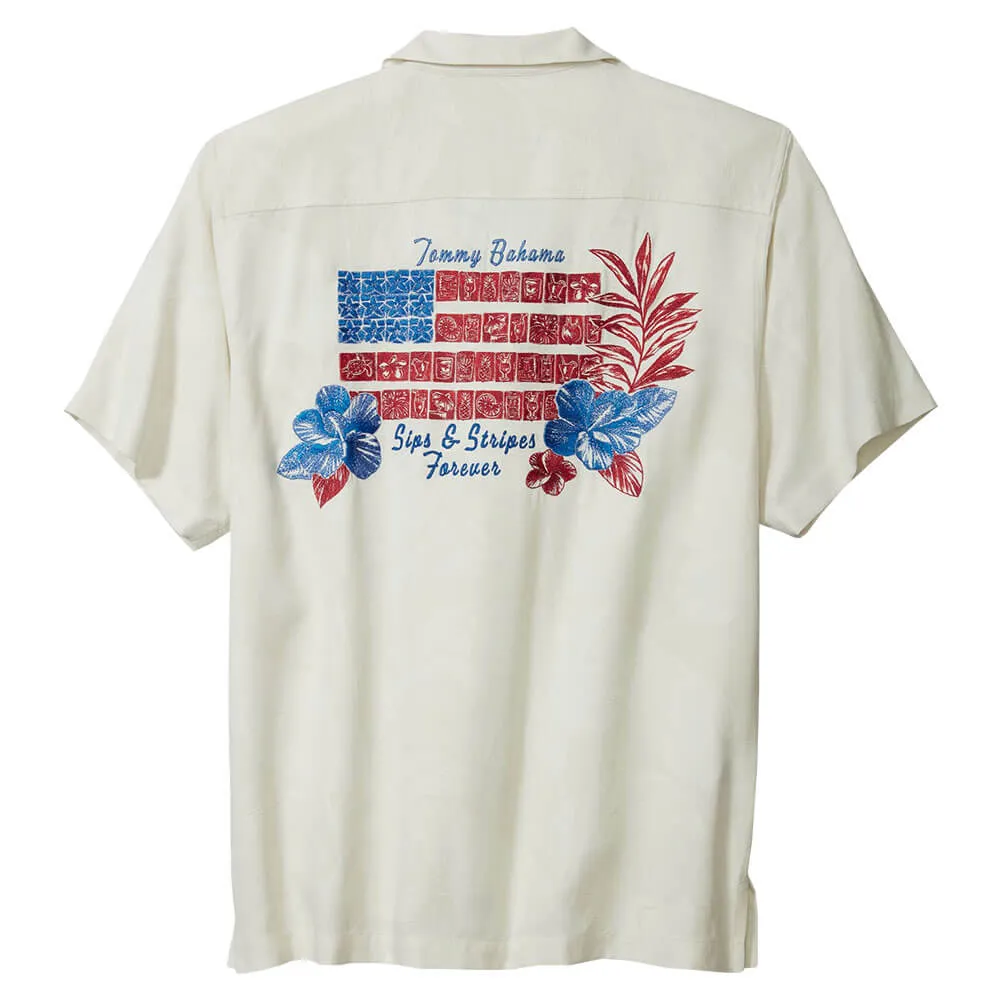 Tommy Bahama Sips And Stripes Forever Camp Shirt - Continental Mens Tommy Bahama