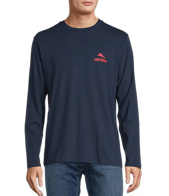 Tommy Bahama Six Pack Labs Long Sleeve T-Shirt - Navy Mens Tommy Bahama