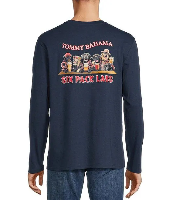 Tommy Bahama Six Pack Labs Long Sleeve T-Shirt - Navy Mens Tommy Bahama