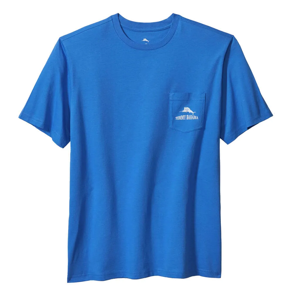 Tommy Bahama Spin There Won That Pocket Tee T-Shirt - Palace Blue Mens Tommy Bahama