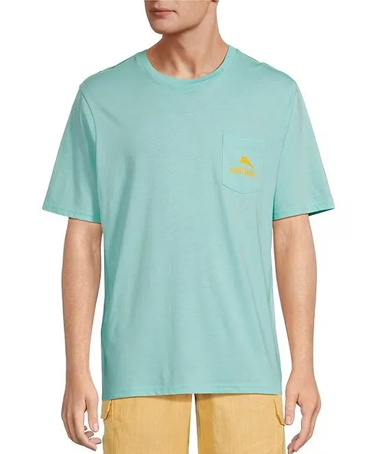 Tommy Bahama Stadium Lights Pocket Tee T-Shirt - Blue Swell Mens Tommy Bahama