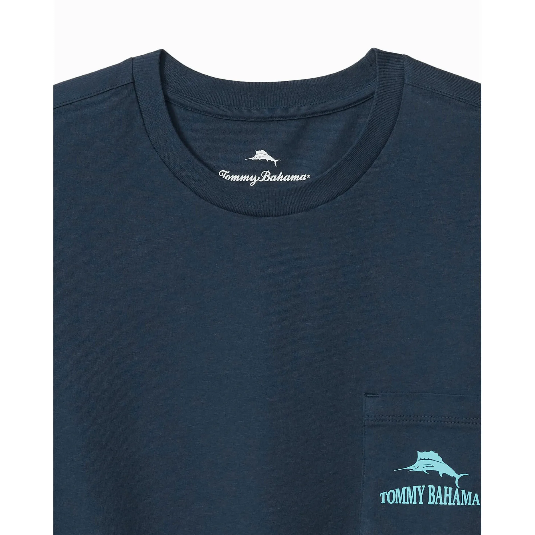 Tommy Bahama Talk Birdie To Me Pocket T-Shirt - Navy Mens Tommy Bahama
